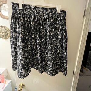 Floral Black and White Skirt​